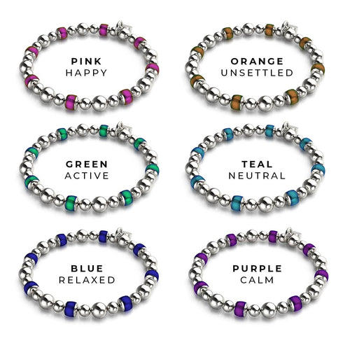 Chromata | Argent | Bracelet avec pierres d'humeur
